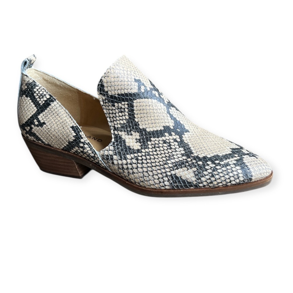 Lucky Brand Macce Snake Print Leather Ankle Booties Women’s Size 7M NEW